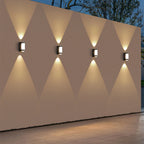 Lampada da Parete Esterno Marve Nordic Up Down, Bianco/Nero