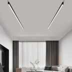 Lampada da soffitto/parete nera lineare Solin