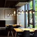 Lampadario Vintage LED Epoch in Metallo Nero per Sala da Pranzo/Soggiorno/Bar
