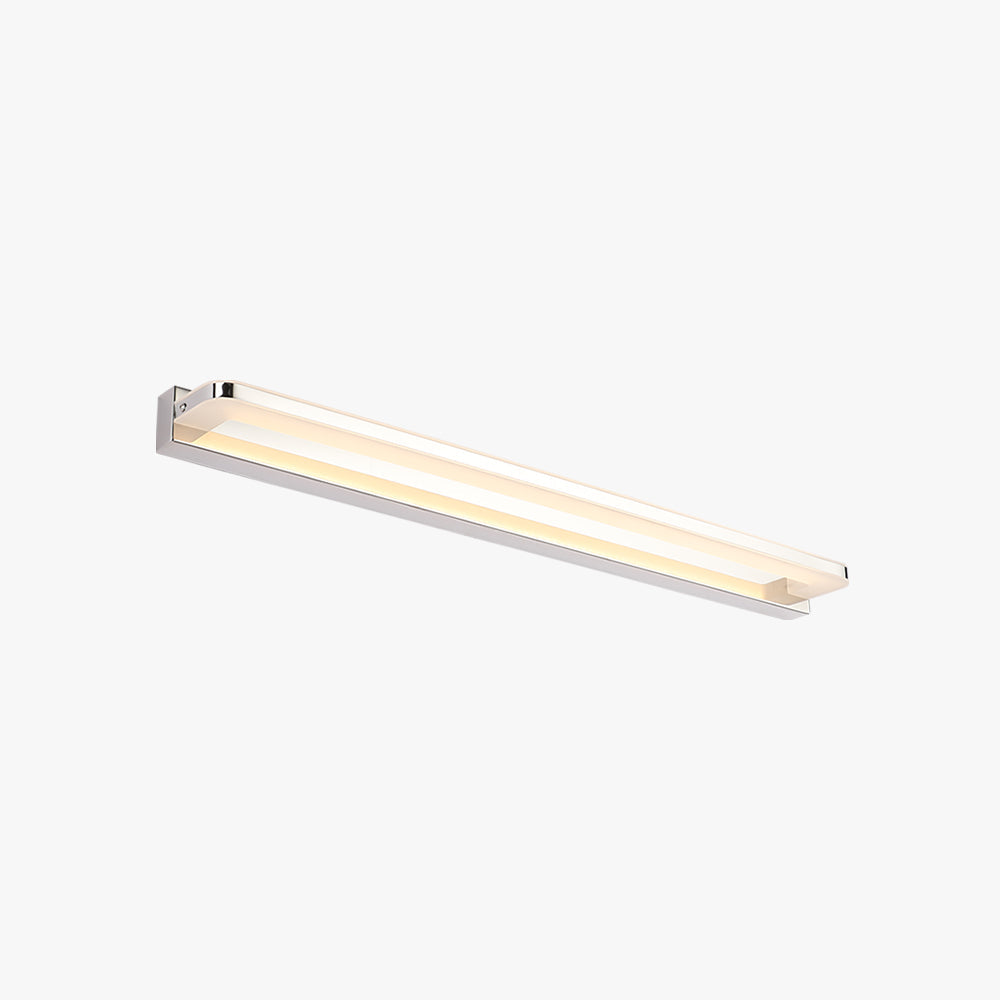 Lampada da parete Arisha Nordic Linear Metal Mirror, Cromata/Nera