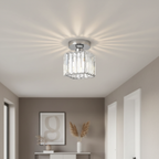 Talrex | Moderno Faretto da Soffitto Nero con Ombra di Cristallo per Corridoio e Soggiorno