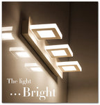 Lampada da parete LED da bagno in alluminio con 1-4 teste