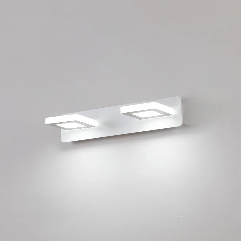 Lampada da parete LED da bagno in alluminio con 1-4 teste