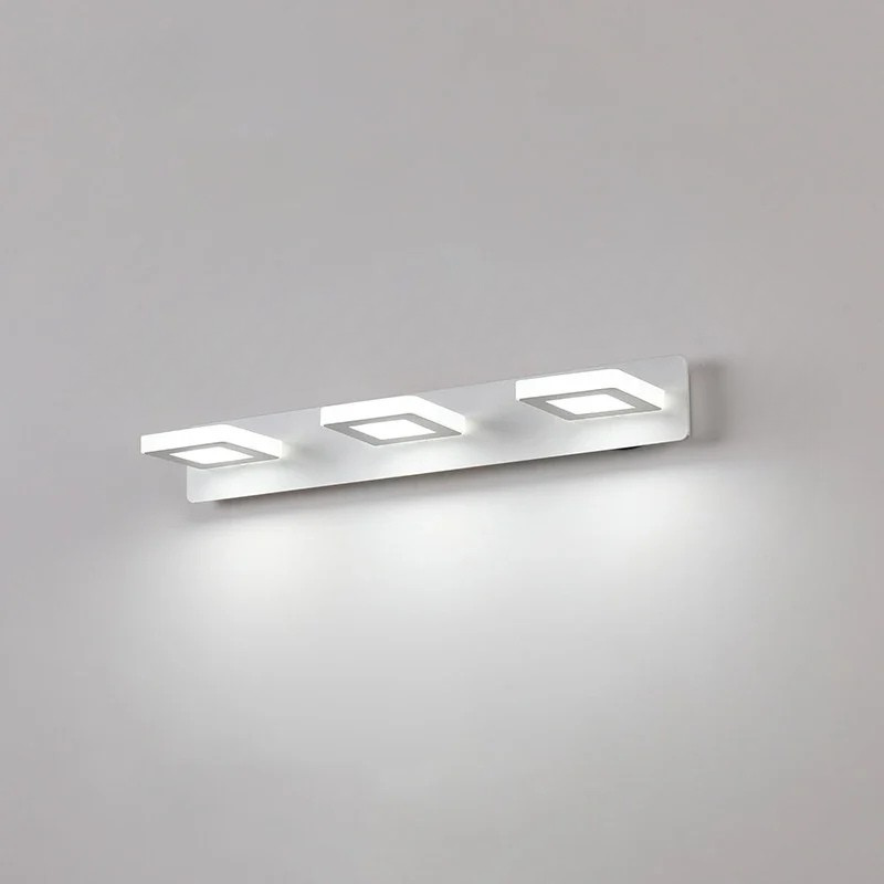 Lampada da parete LED da bagno in alluminio con 1-4 teste
