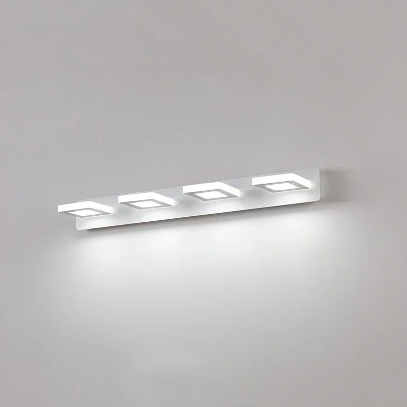 Lampada da parete LED da bagno in alluminio con 1-4 teste