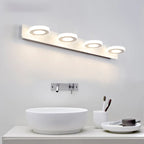 Lampada da parete LED da bagno in alluminio con 1-4 teste