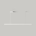 Arisha Minimalista Linear Metal Pendant Light, Bianco/Nero