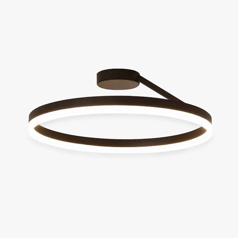 Solen Moderno Lampadario a Soffitto Circolare, Nero e Bianco