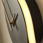 Lampada da Parete Orologio Nordic Arisha, Oro e Nero