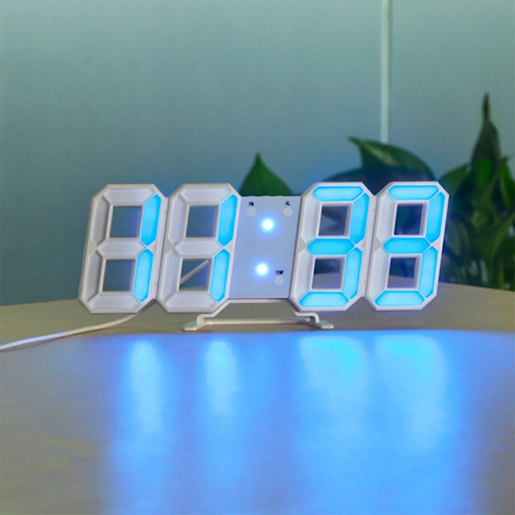 LumiSync Orologio da Parete LED 3D – Orologio Digitale Moderno con Illuminazione Dimmerabile