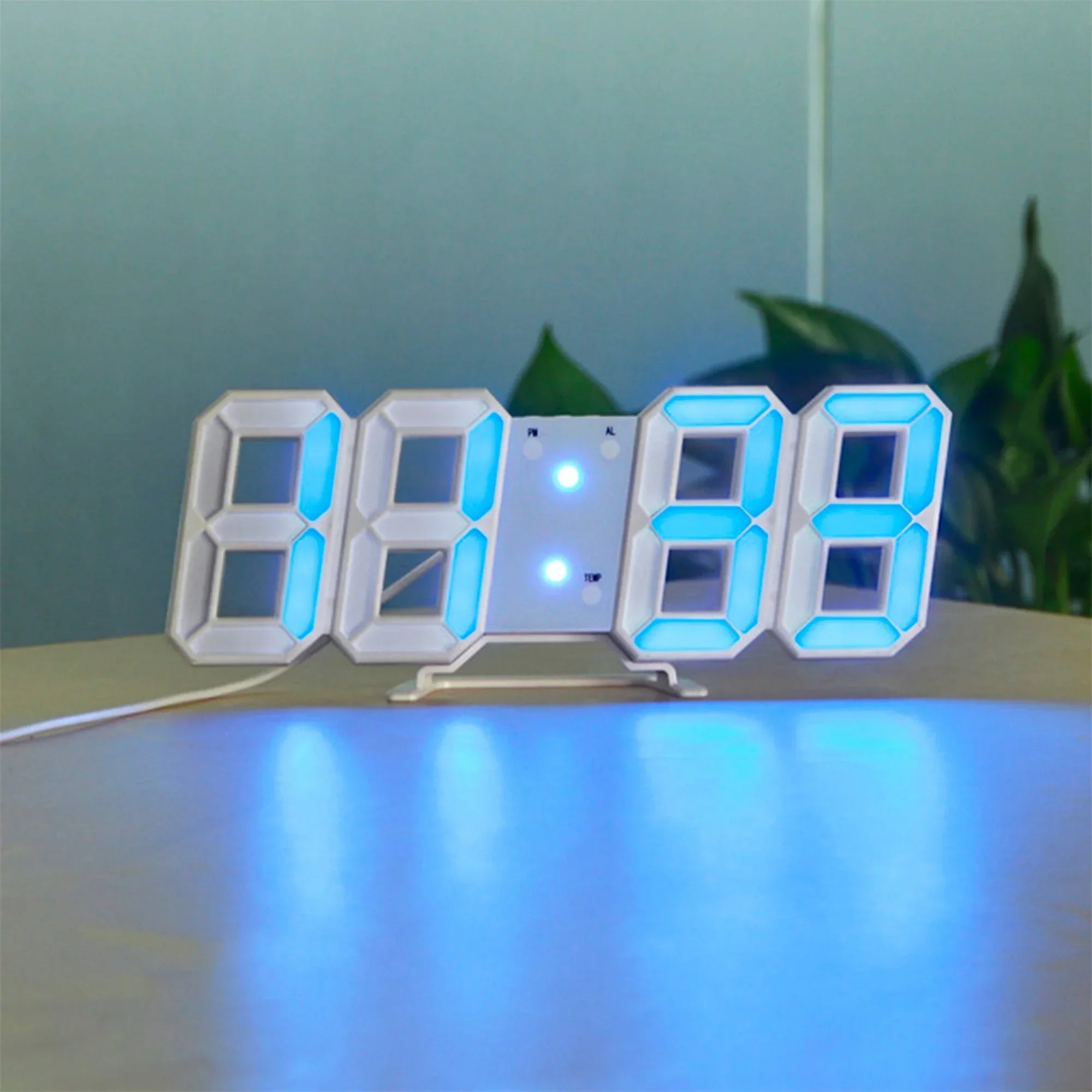 LumiSync Orologio da Parete LED 3D – Orologio Digitale Moderno con Illuminazione Dimmerabile