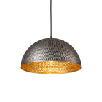 Lampada a sospensione in metallo martellato industriale a 1 luce