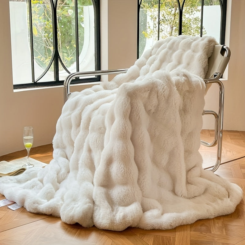 Coperta in Pile Bubble – Plaid Morbido di Lusso per Maggiore Comfort