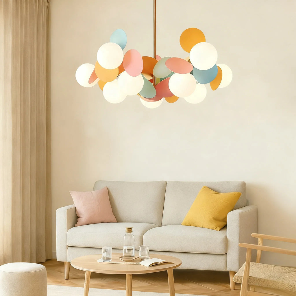 Lampadario in Vetro Moderno a Sfere Ronde