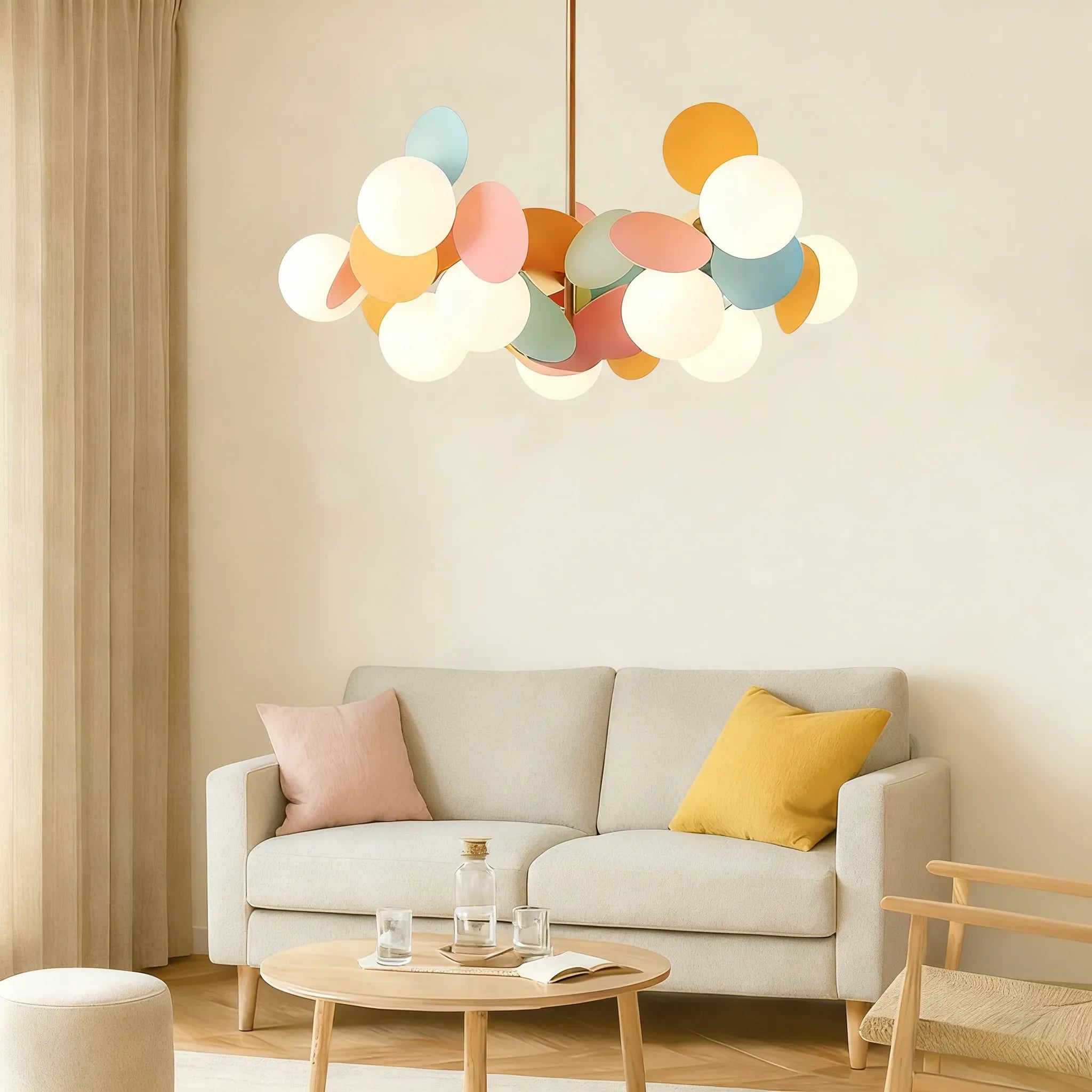 Lampadario in Vetro Moderno a Sfere Ronde
