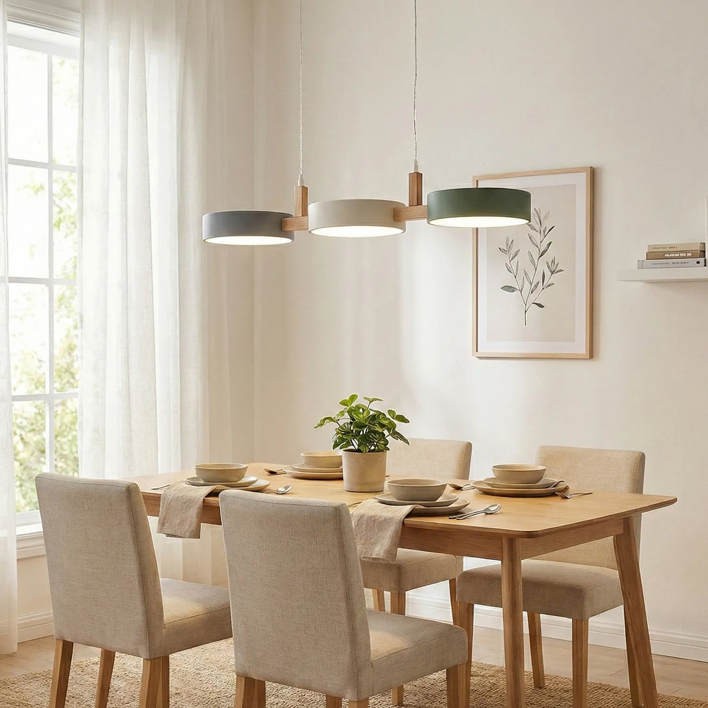 Lampada a Sospensione in Metallo Nordica Moderna a Cilindro