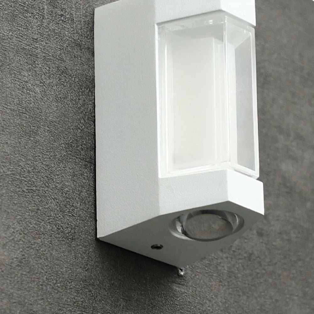 Lampada da Parete Esterno Marve Nordic Up Down, Bianco/Nero