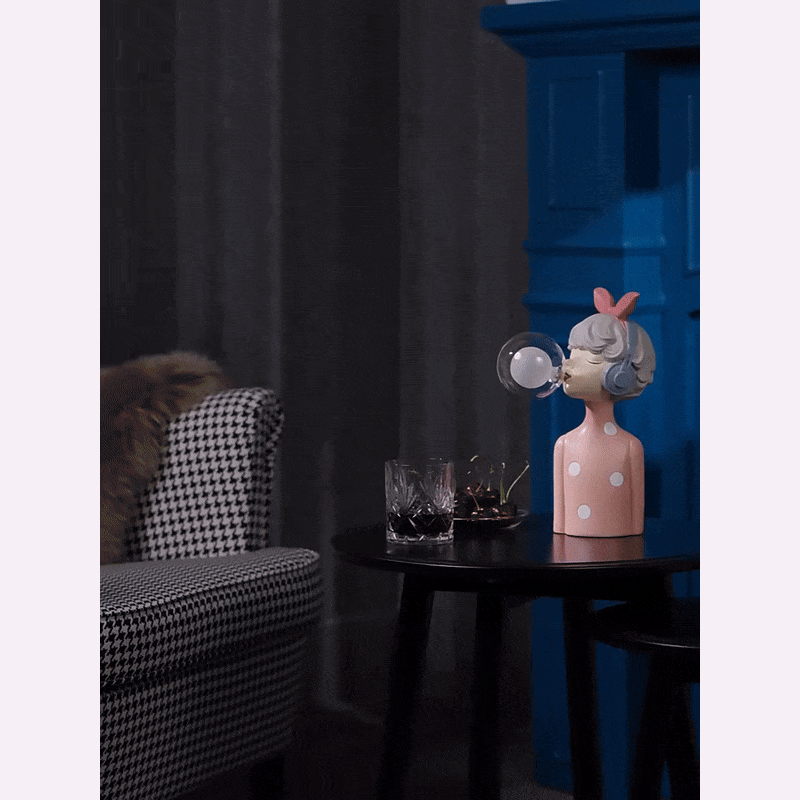Luce notturna con effetto bolle – USB Bubble Girl Ornamento Lampada da Tavolo per una casa accogliente