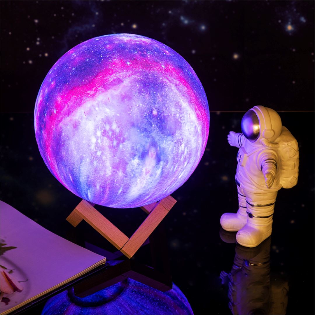 Asteria | Lampada 3D Wireless a Forma di Luna