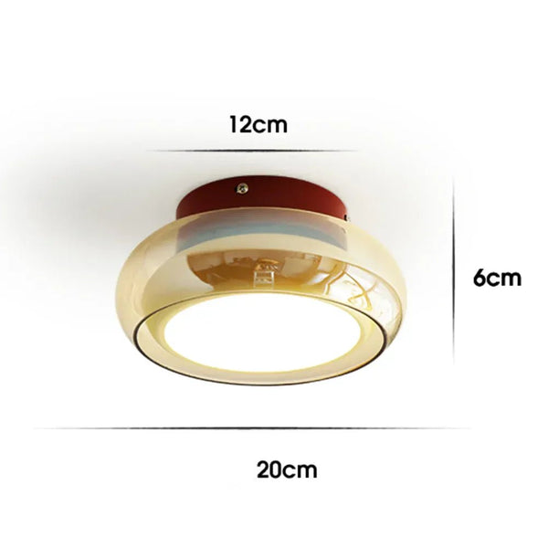 Lampada da soffitto vintage in acrilico LED piccola