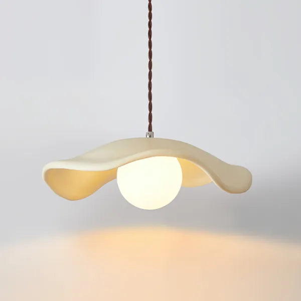 Lampada a sospensione creativa Wabi Sabi per la sala da pranzo con foglie di loto