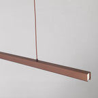 Lampada a sospensione LED in metallo lineare moderno Thala Nera/Marrone