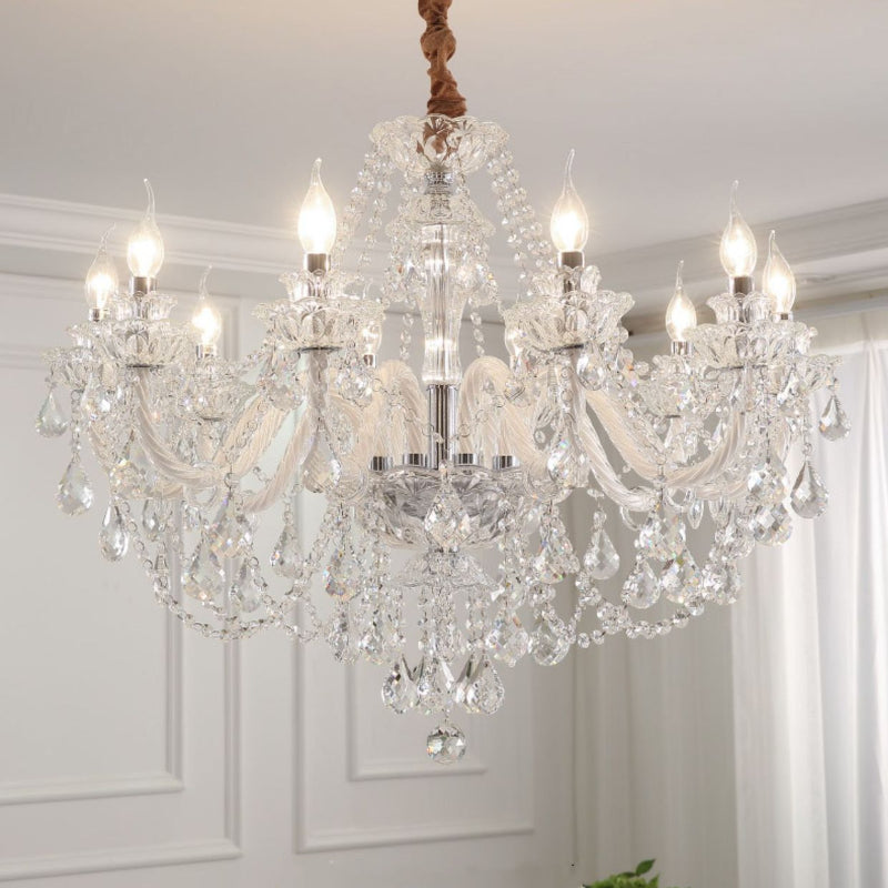 Lampadario Silva in Cristallo Francese per Soggiorno e Sala da Pranzo