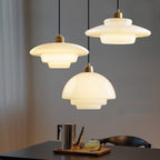 Lampada a Sospensione in Vetro Bianco