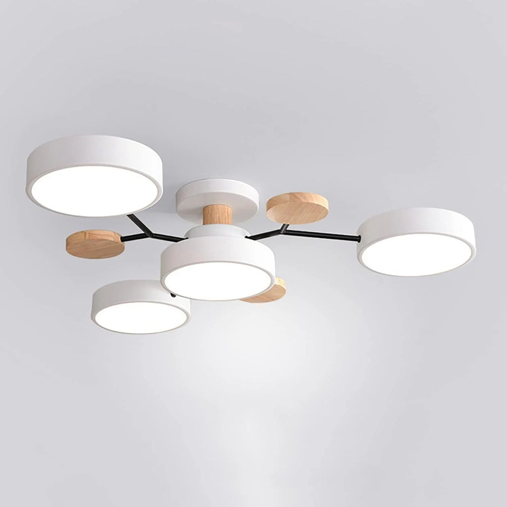 Charlie | Lampadario a soffitto LED semincasso in ferro contemporaneo