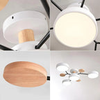 Charlie | Lampadario a soffitto LED semincasso in ferro contemporaneo