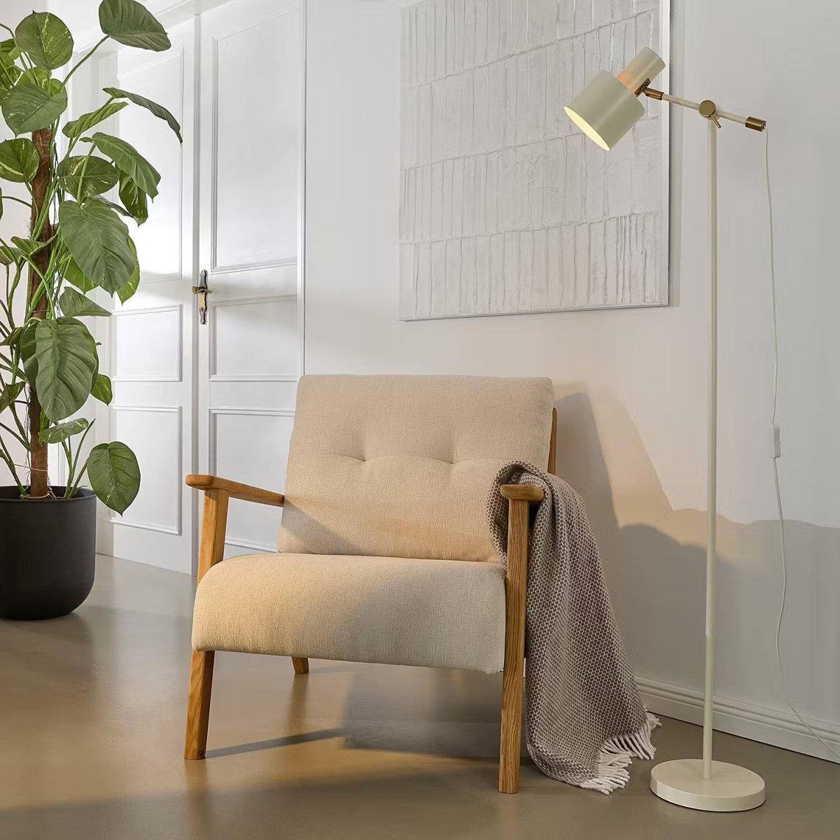 Lampada da Terra Moderna a LED – Illuminazione Minimalista per Soggiorno e Camera da Letto