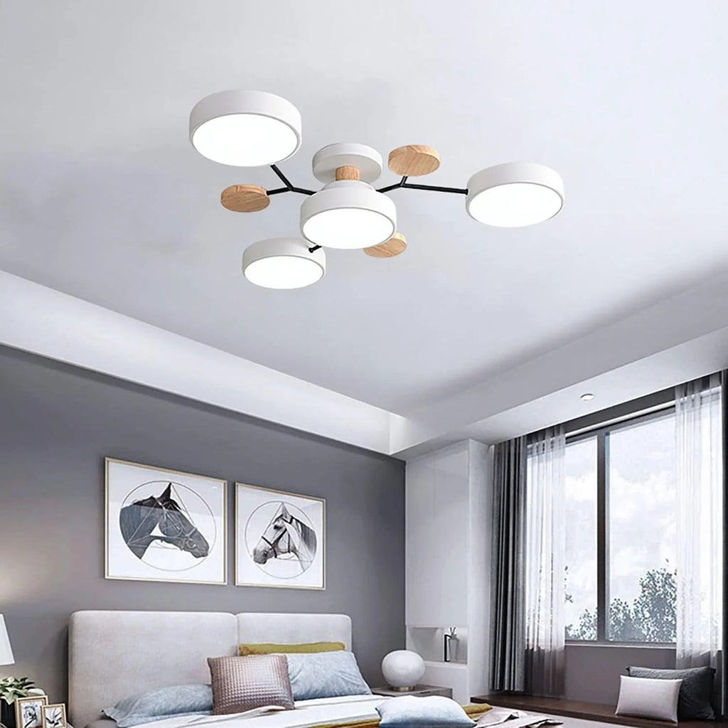 Charlie | Lampadario a soffitto LED semincasso in ferro contemporaneo