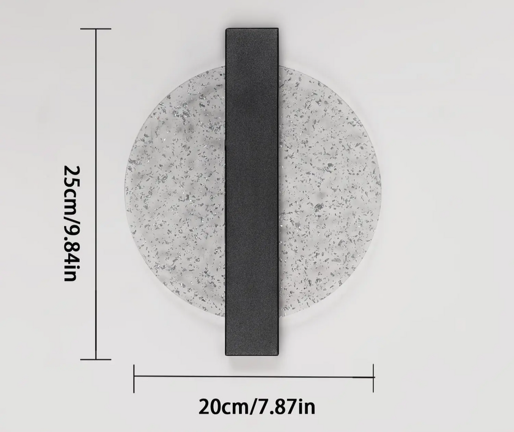 LumaLeaf Pannello Rotondo da Parete – Lampada da Parete LED Moderna con Foglia Argento e Luce Calda (3500K)