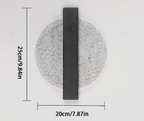 LumaLeaf Pannello Rotondo da Parete – Lampada da Parete LED Moderna con Foglia Argento e Luce Calda (3500K)