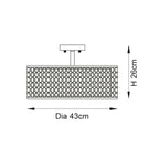 Cordero 3 Luci Oro Soffitto Flush