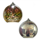 Moderna Creativa Lampada a Sospensione Dome in Vetro Colorato con Fuochi d'Artificio a 1 Luce