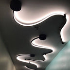 Lampada da Parete Curva LED Moderna in Alluminio a Forma di Serpente con 1 Luce