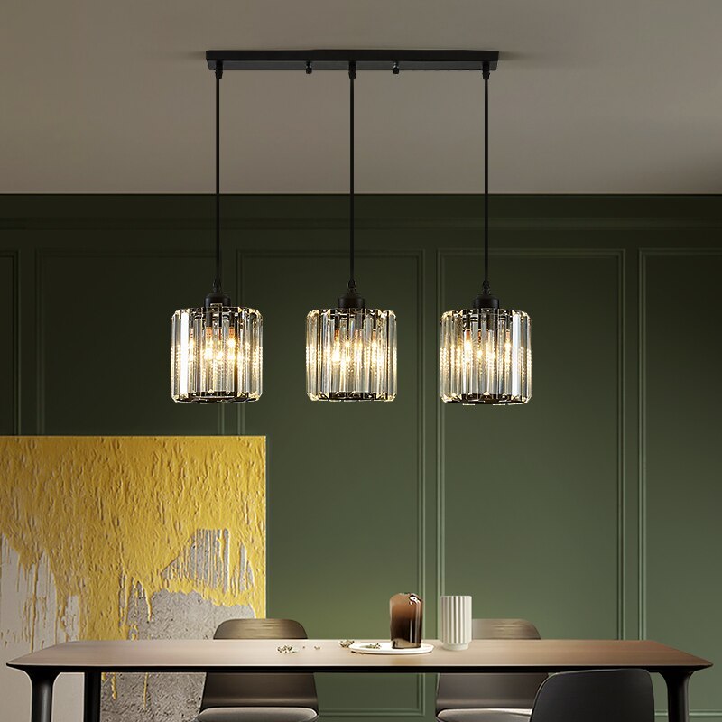 Vina Moderno Cluster Lampadario in Vetro, Nero/Oro