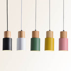 Lampada a sospensione LED singola in alluminio cilindrico nordico