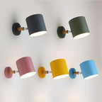 Sconces da Parete Rotante a Cilindro Nordic Macaron con 1 Luce
