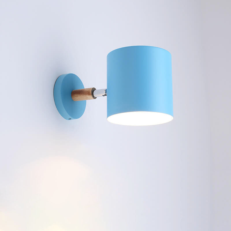 Sconces da Parete Rotante a Cilindro Nordic Macaron con 1 Luce