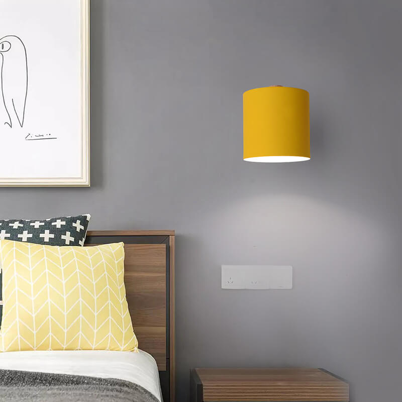 Sconces da Parete Rotante a Cilindro Nordic Macaron con 1 Luce
