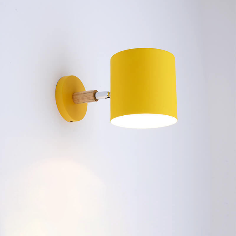 Sconces da Parete Rotante a Cilindro Nordic Macaron con 1 Luce