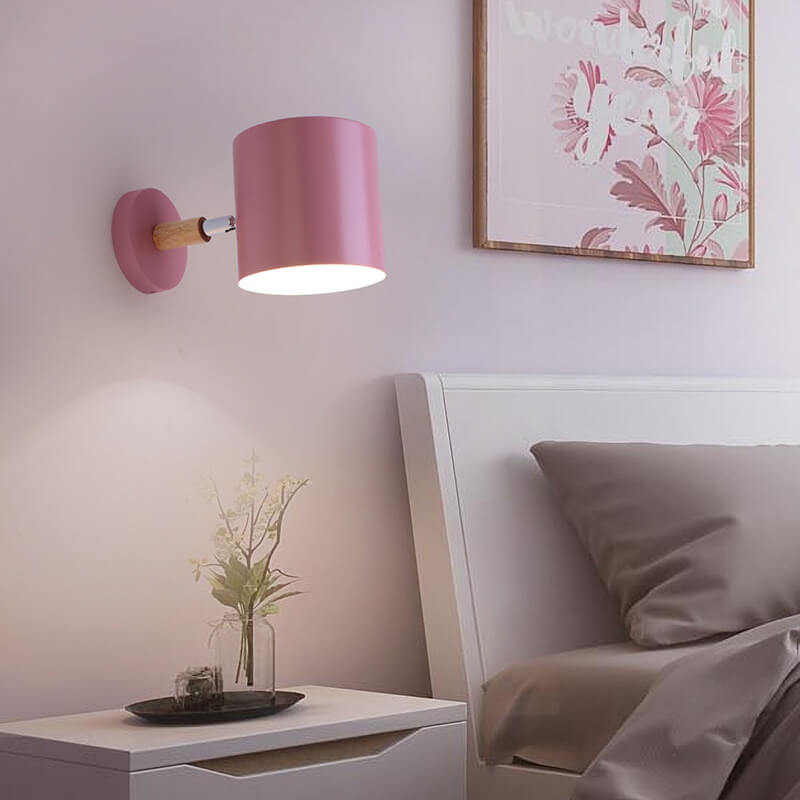 Sconces da Parete Rotante a Cilindro Nordic Macaron con 1 Luce