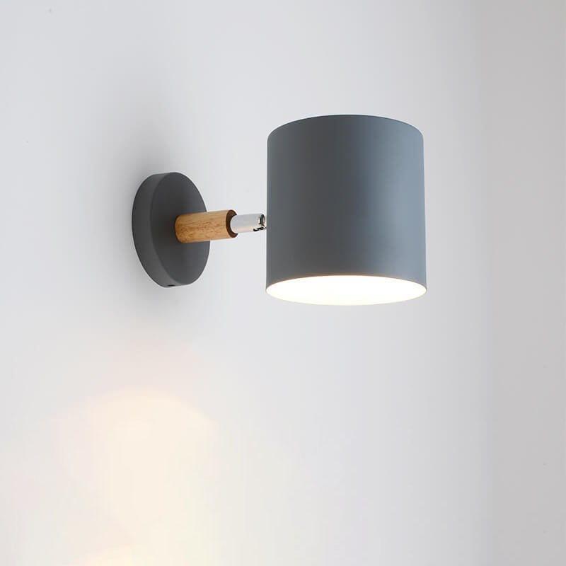 Sconces da Parete Rotante a Cilindro Nordic Macaron con 1 Luce