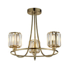 Berenice 3 Luci Ottone Semi Flush Lampada da Soffitto