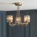 Berenice 3 Luci Ottone Semi Flush Lampada da Soffitto