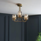 Berenice 3 Luci Ottone Semi Flush Lampada da Soffitto