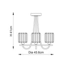 Berenice 3 Luci Ottone Semi Flush Lampada da Soffitto