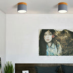 Plafoniera LED a Soffitto a Log in Colore Solido Scandinavo